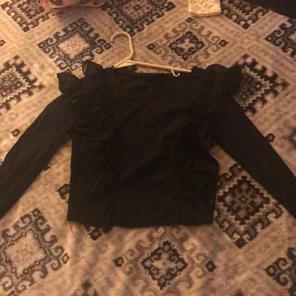 A black crop top